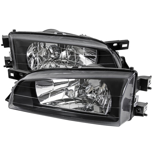 1995-2001 Subaru Impreza Factory Style Crystal Headlights (Matte Black Housing/Clear Lens)