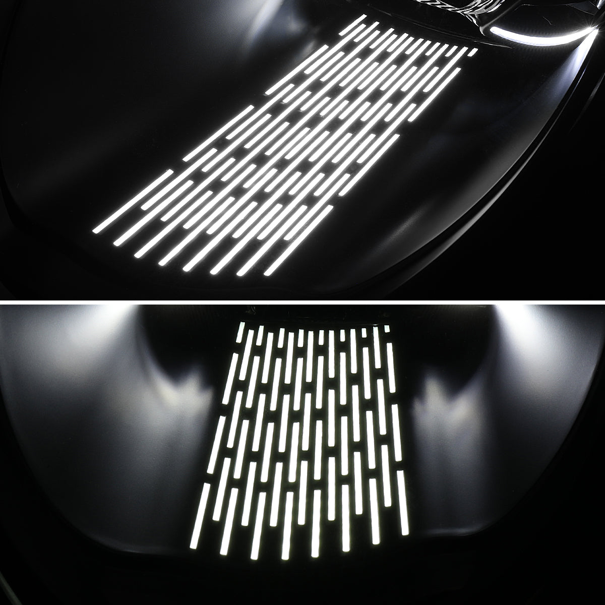 2005-2008 Porsche 911 997.1 LED Projector w/ DRL Headlights (Matte Black Housing  / Glossy Black Accents / Clear Lens)