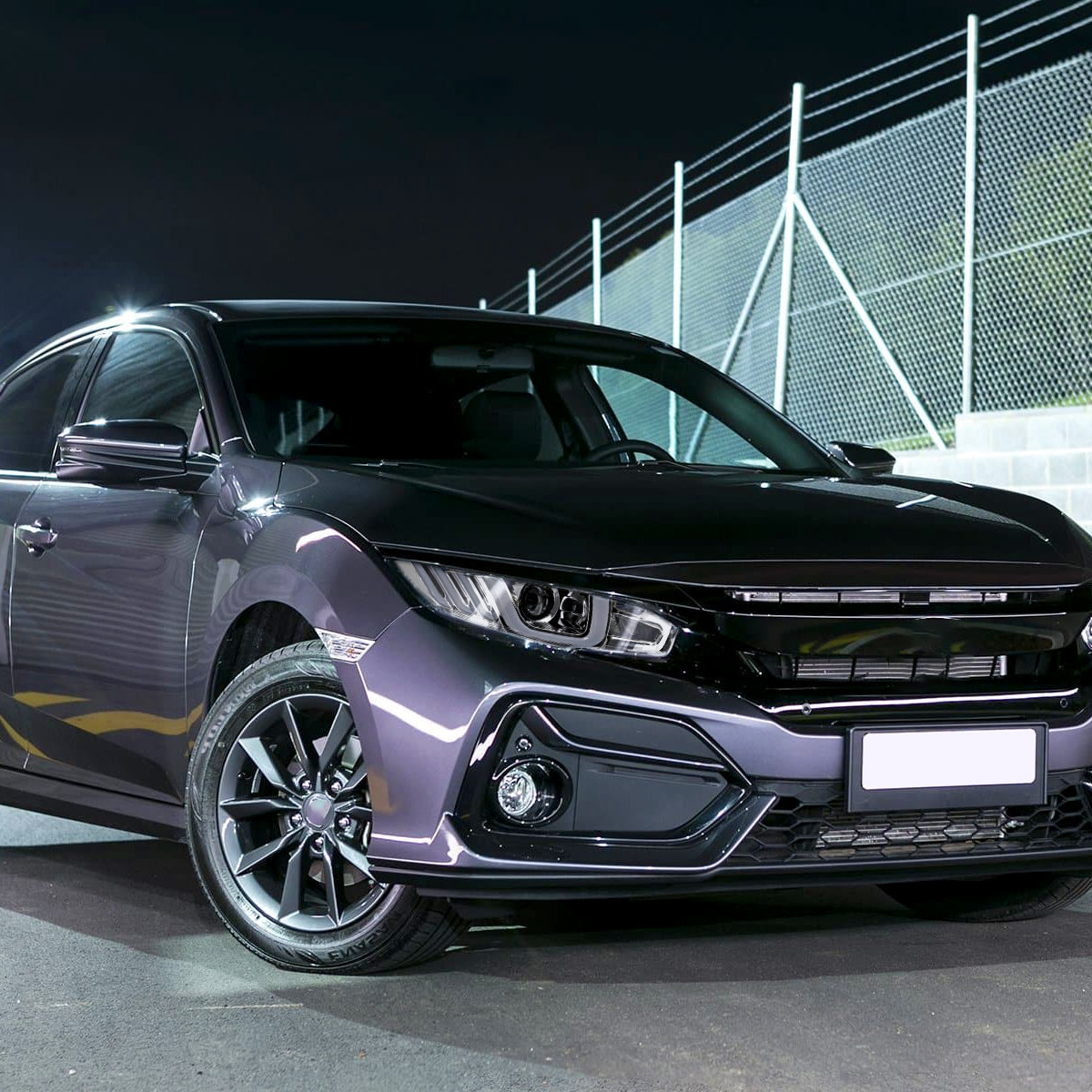 2016-2021 Honda Civic Full LED Projector Headlights w/ Switchback Sequential Turn Signal (Chrome Housing/Clear Lens)