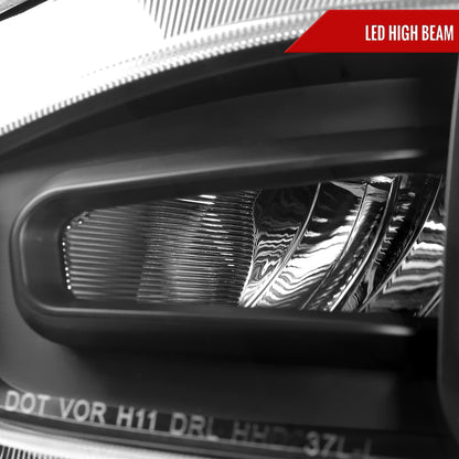 2016-2021 Honda Civic Full LED Projector Headlights w/ Switchback Sequential Turn Signal (Matte Black Housing/Clear Lens)