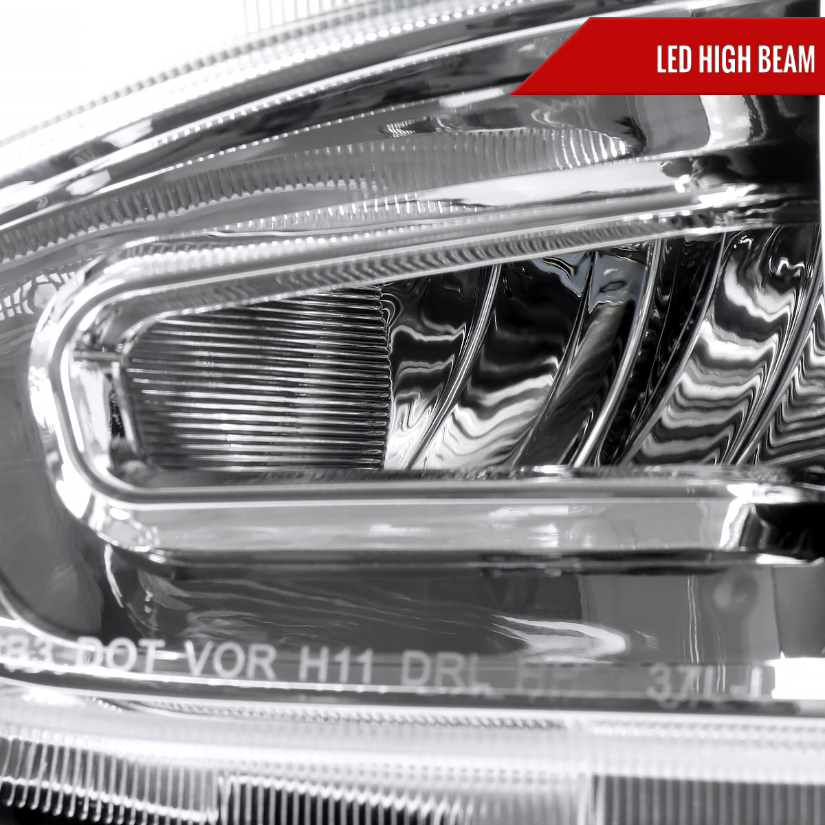 2016-2021 Honda Civic LED Headlights w/ LED Switchback Sequential Turn Signal (Chrome Housing/Clear Lens)