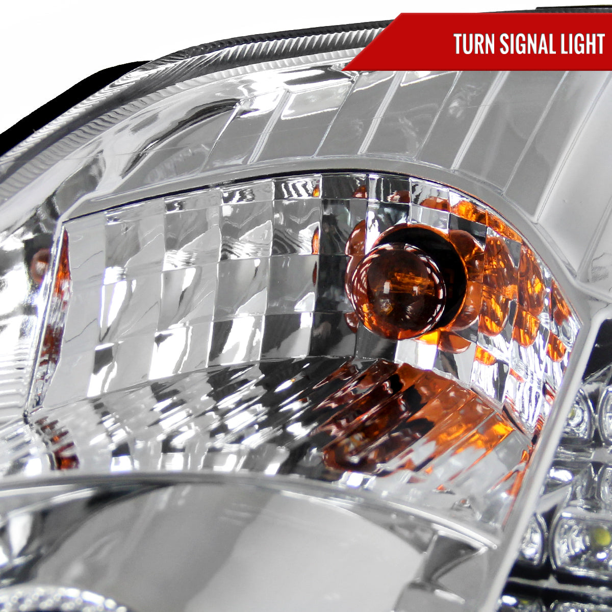2003-2005 Nissan 350Z Projector Headlights w/ SMD LED Light Strip (Chrome Housing/Clear Lens)