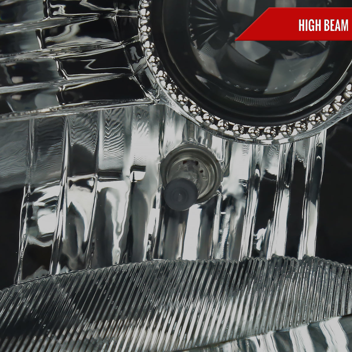 2003-2005 Nissan 350Z Projector Headlights w/ SMD LED Light Strip (Chrome Housing/Smoked Lens)