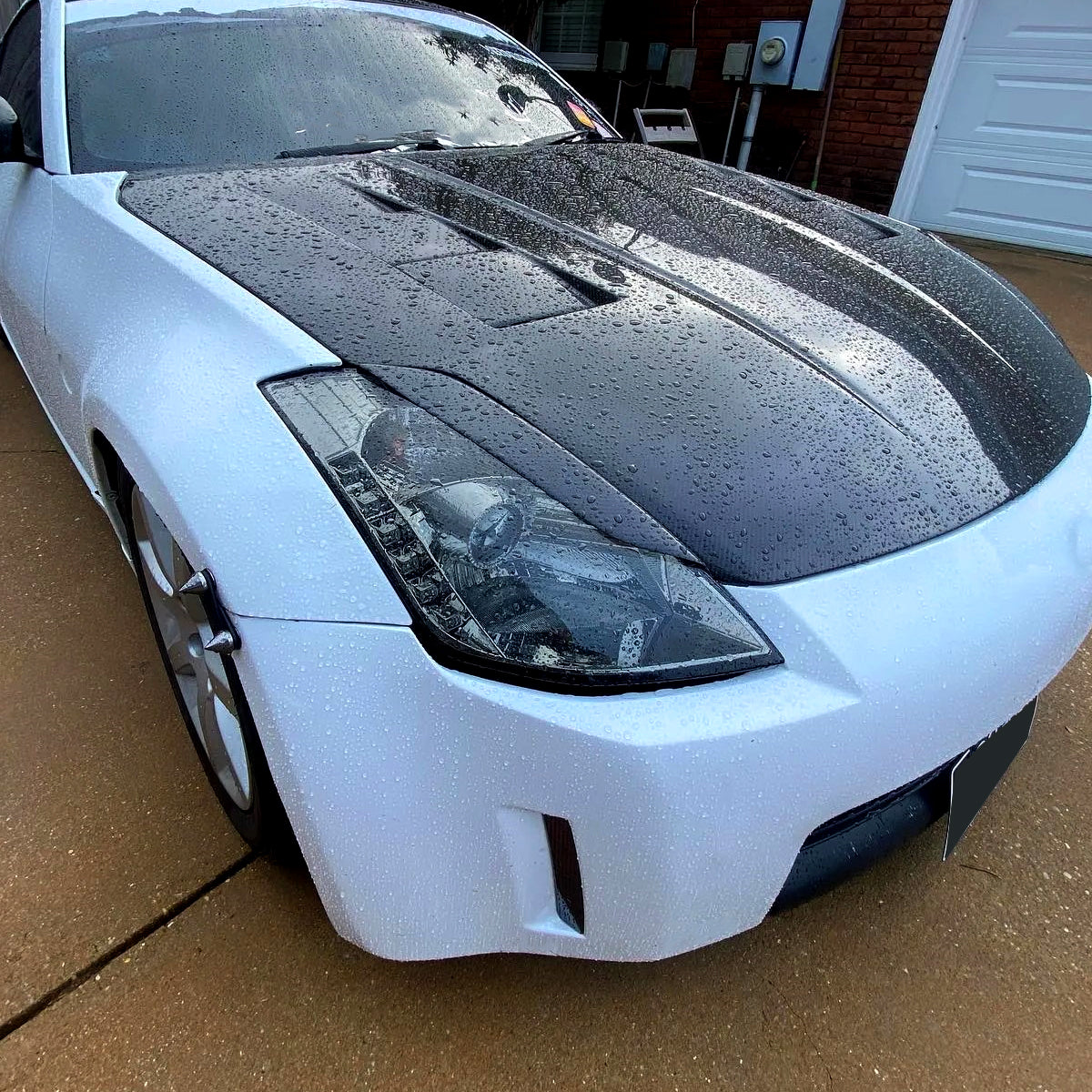 2003-2005 Nissan 350Z Projector Headlights w/ SMD LED Light Strip (Chrome Housing/Smoked Lens)