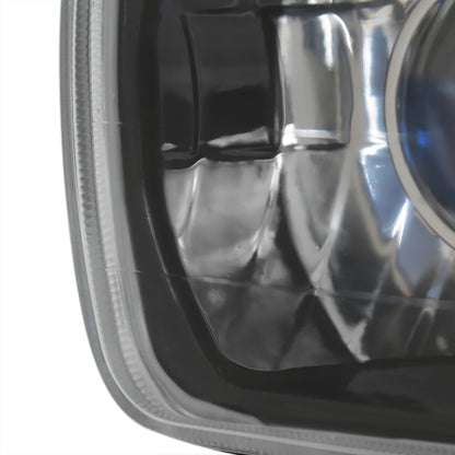 Universal 7"x6" H4 Projector Headlights (Matte Black Housing/Clear Lens)