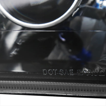 Universal 7"x6" H4 Projector Headlights (Matte Black Housing/Clear Lens)