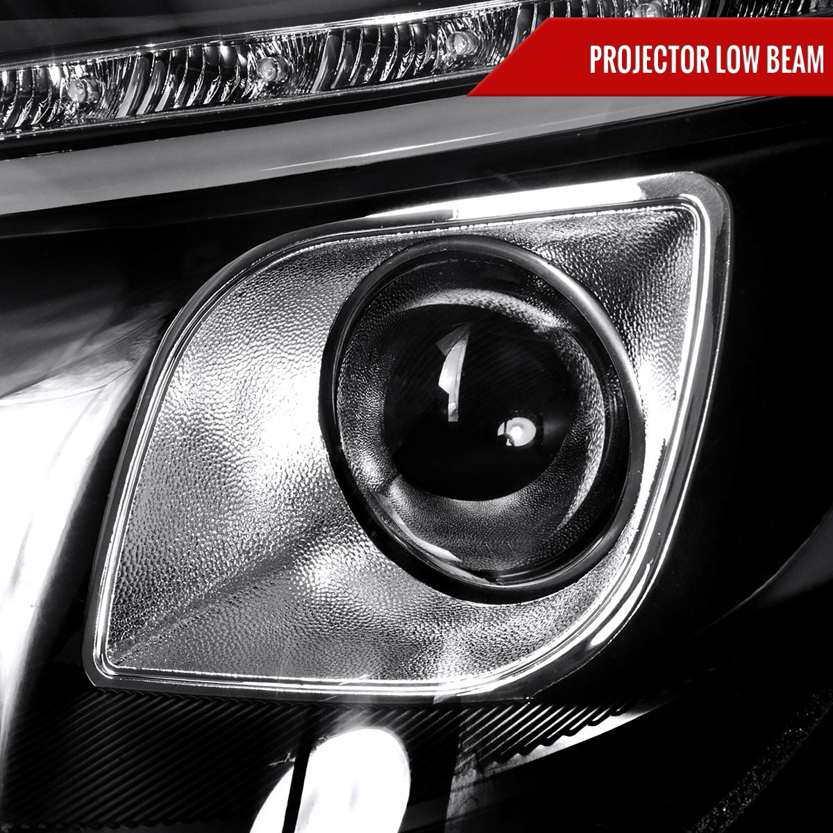 1998-2006 Mercedes Benz W220 S Class Projector Headlights w/ LED Light Strip & Turn Signal Lights (Matte Black Housing/Clear Lens)