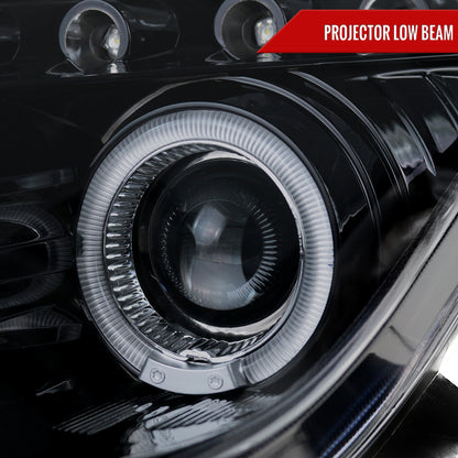 2000-2005 Toyota Celica Dual Halo Projector Headlights (Glossy Black Housing/Smoked Lens)