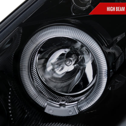 2000-2005 Toyota Celica Dual Halo Projector Headlights (Glossy Black Housing/Smoked Lens)
