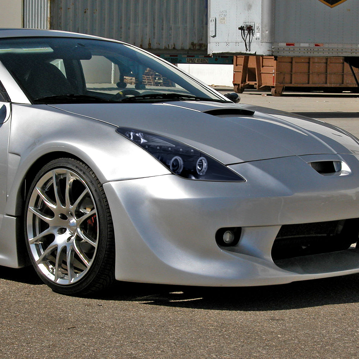 2000-2005 Toyota Celica Dual Halo Projector Headlights (Glossy Black Housing/Smoked Lens)