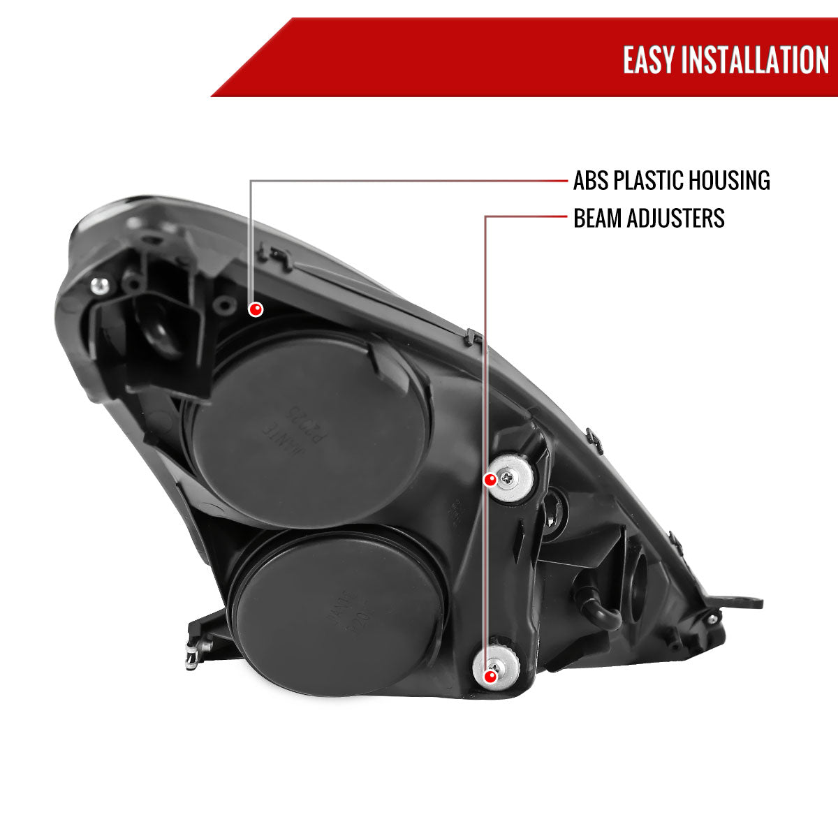 2000-2005 Toyota Celica Projector Headlights (Matte Black Housing/Clear Lens)