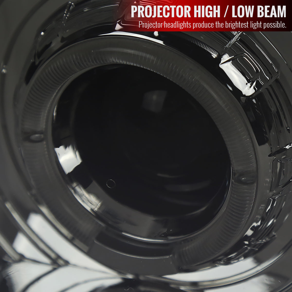 1997-2001 Jeep Cherokee Halo Projector Headlights w/ SMD LED Light Strip (Chrome Housing/Smoked Lens)