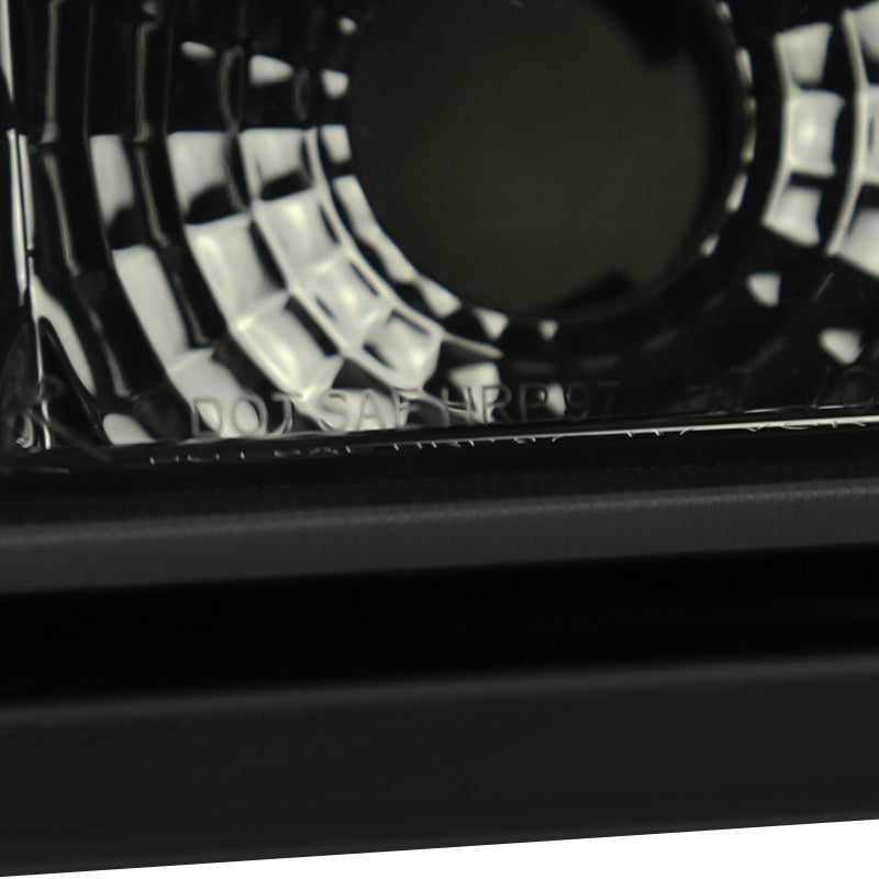 1997-2001 Jeep Cherokee Halo Projector Headlights w/ SMD LED Light Strip (Chrome Housing/Smoked Lens)