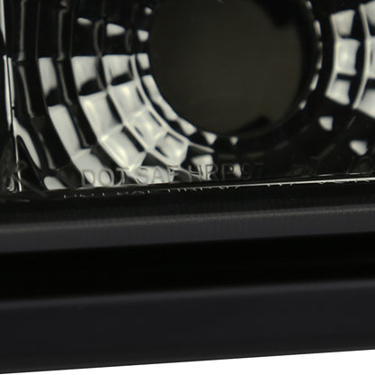 1997-2001 Jeep Cherokee Halo Projector Headlights w/ SMD LED Light Strip (Chrome Housing/Smoked Lens)