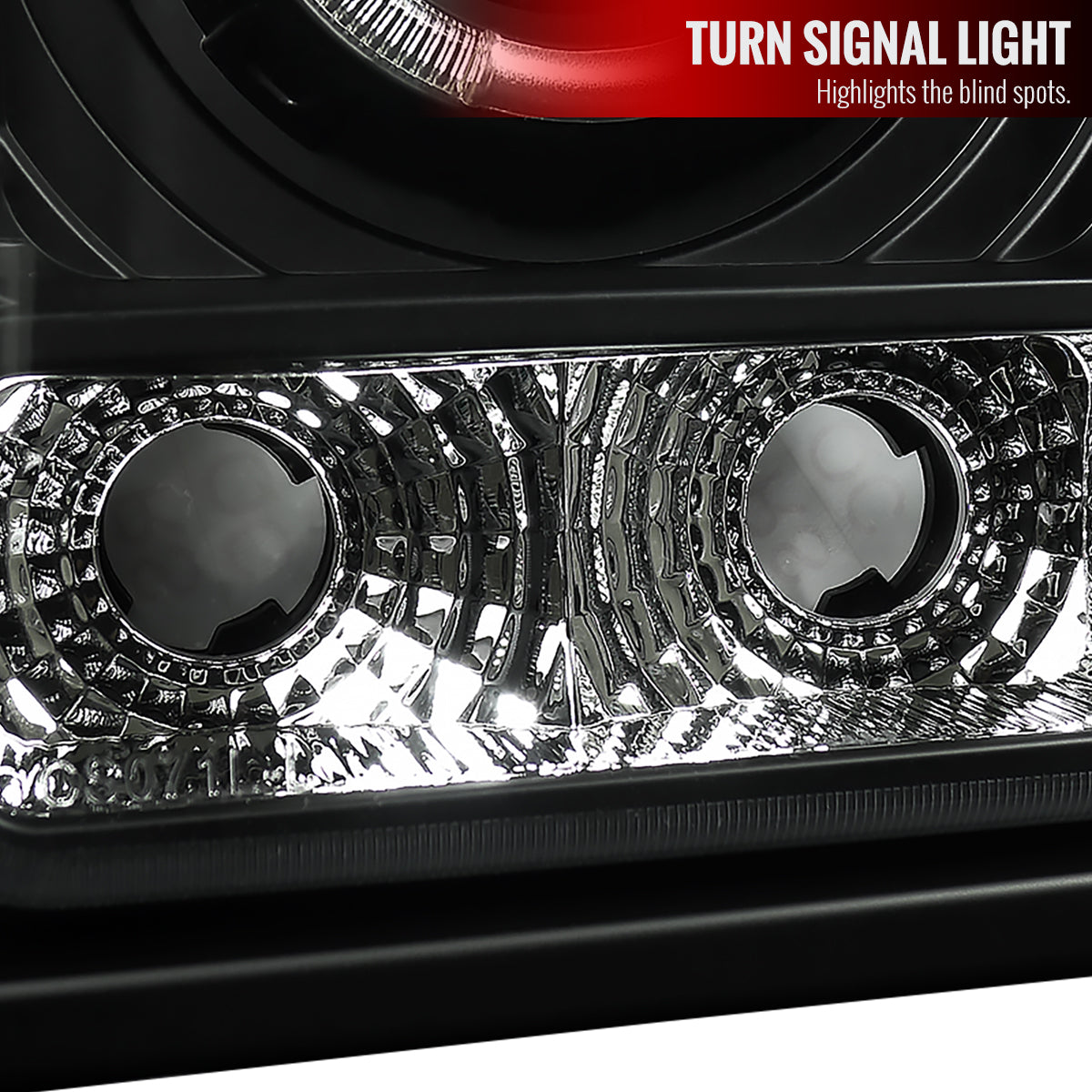 1997-2001 Jeep Cherokee Halo Projector Headlights w/ SMD LED Light Strip (Matte Black Housing/Clear Lens)