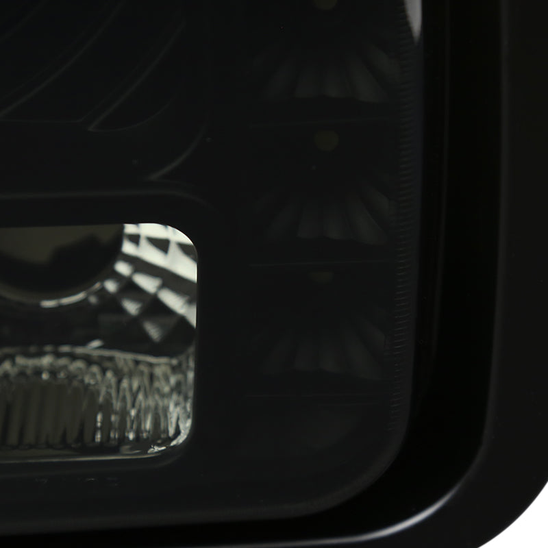 1997-2001 Jeep Cherokee Halo Projector Headlights w/ SMD LED Light Strip (Black Housing/Smoked Lens)