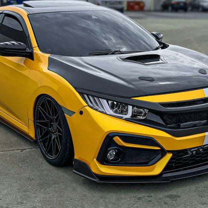 2016-2021 Honda Civic Projector Headlights w/ LED Switchback Sequential Turn Signal (Chrome Housing/Clear Lens)