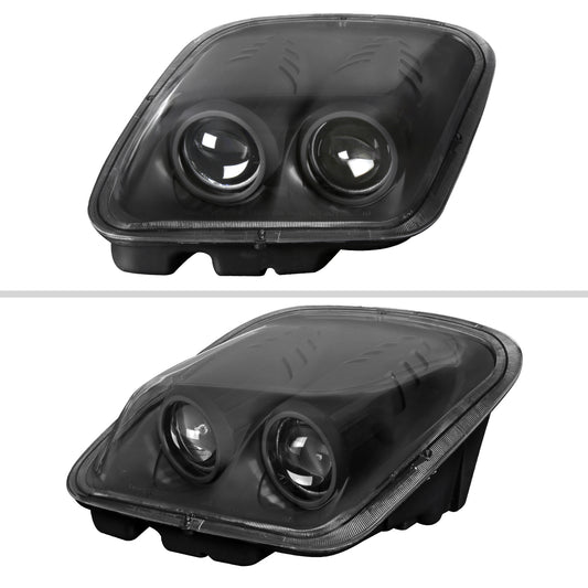 1997-2004 Chevrolet Corvette C5 H7 Projector Headlights (Matte Black Housing/Clear Lens)