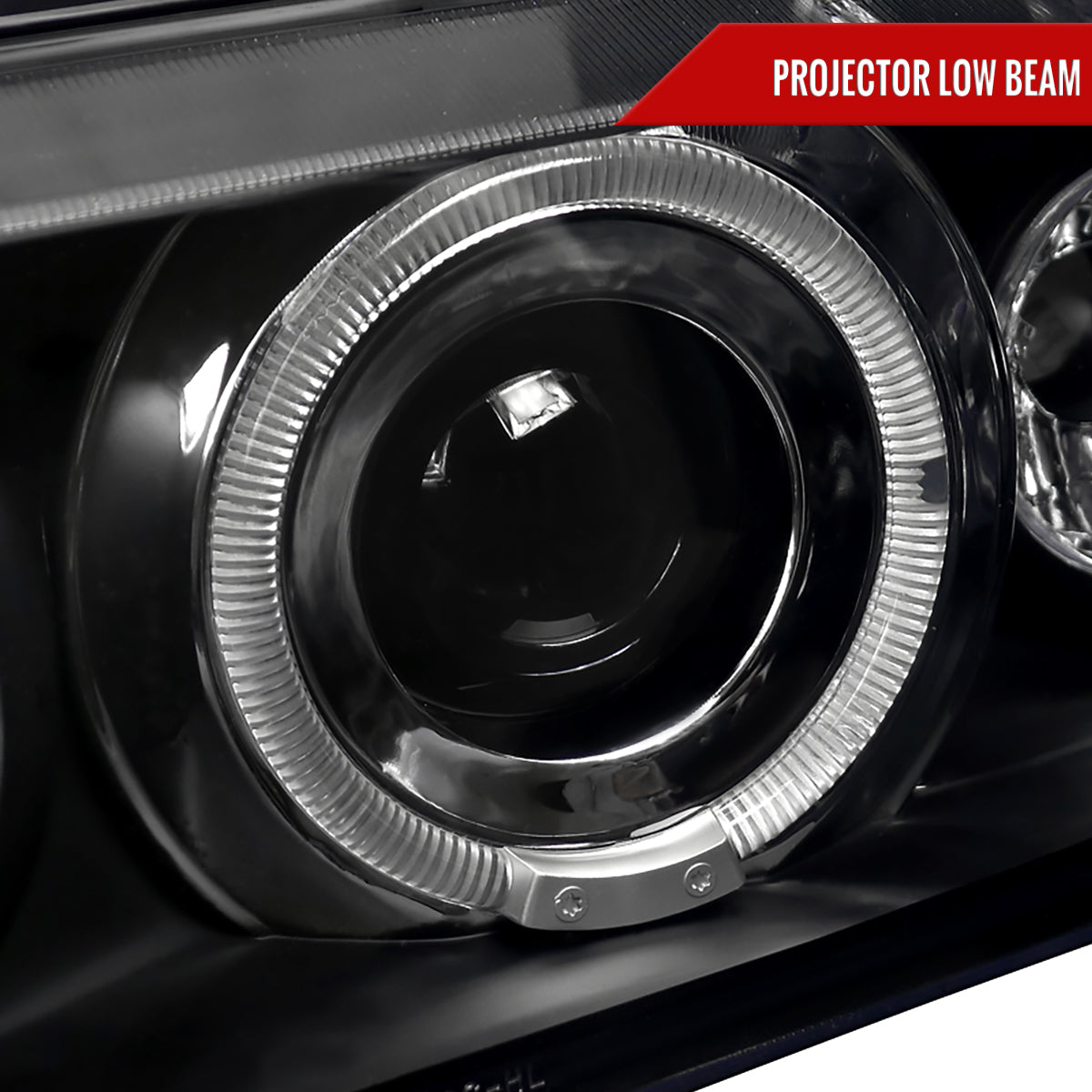 1992-1998 BMW E36 3 Series Coupe/Sedan Dual Halo Projector Headlights (Matte Black Housing/Clear Lens)