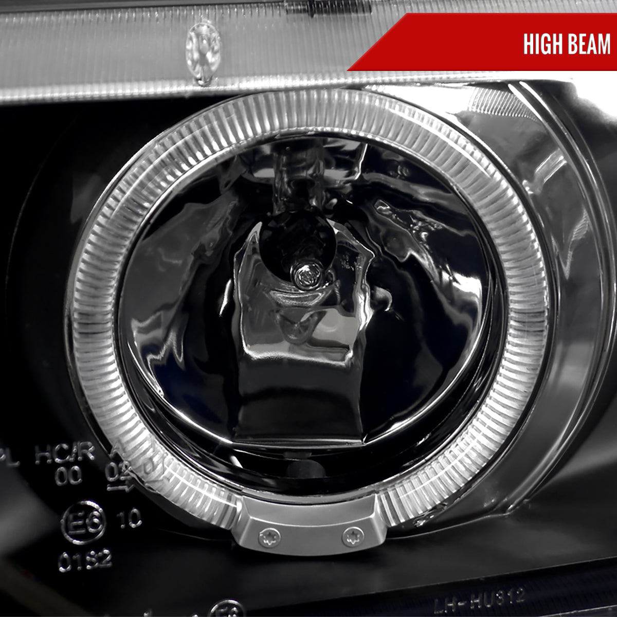 1992-1998 BMW E36 3 Series Coupe/Sedan Dual Halo Projector Headlights (Matte Black Housing/Clear Lens)