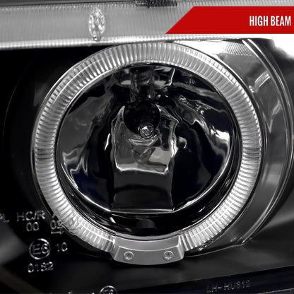 1992-1998 BMW E36 3 Series Coupe/Sedan Dual Halo Projector Headlights (Matte Black Housing/Clear Lens)