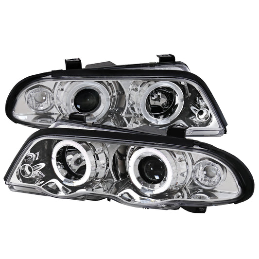 1999-2001 BMW E46 3 Series Sedan Dual Halo Projector Headlights (Chrome Housing/Clear Lens)