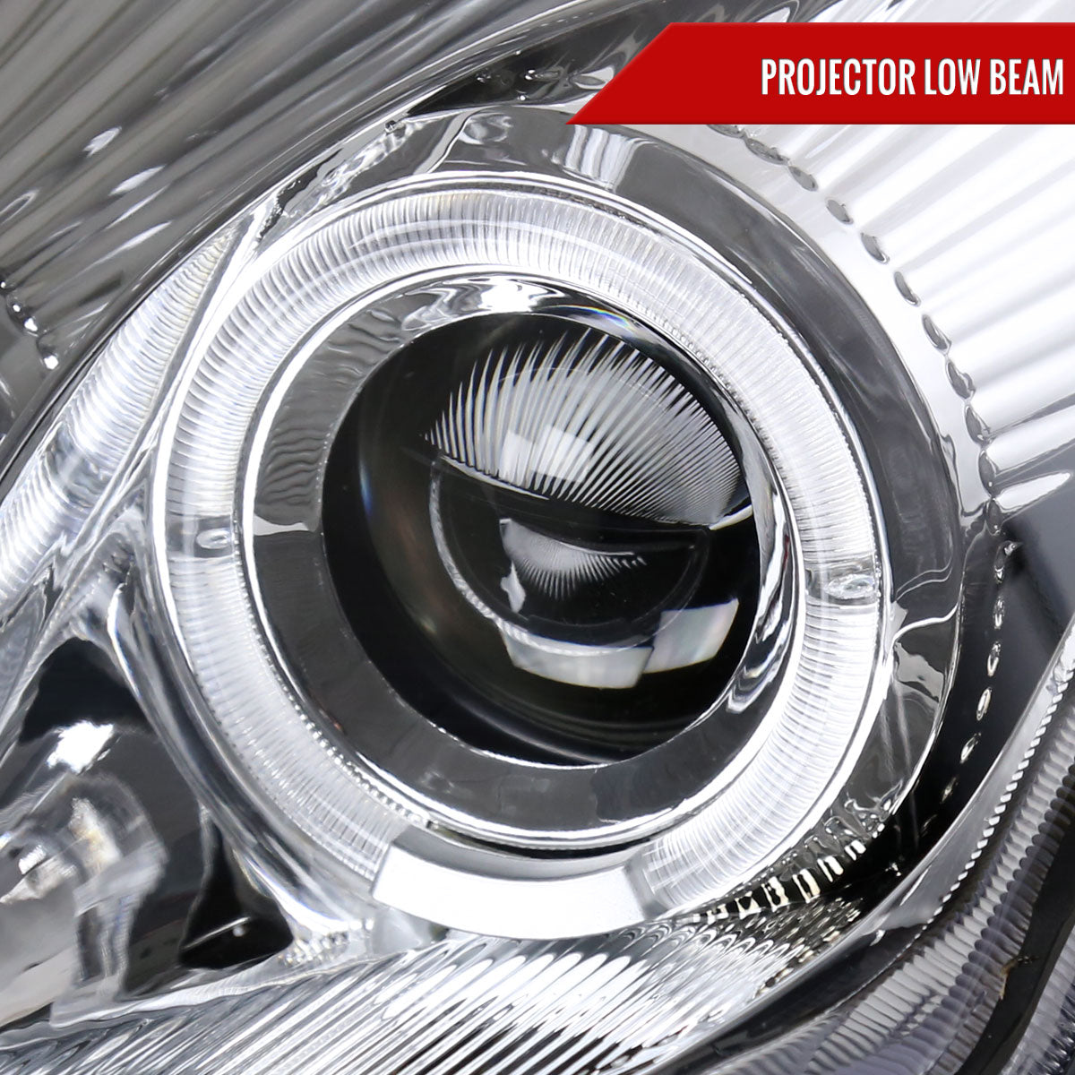 2000-2005 Mitsubishi Eclipse Dual Halo Projector Headlights (Chrome Housing/Clear Lens)