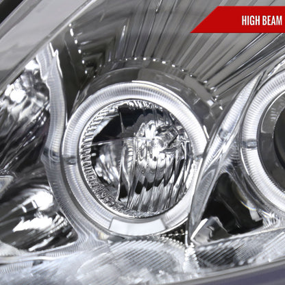 2000-2005 Mitsubishi Eclipse Dual Halo Projector Headlights (Chrome Housing/Clear Lens)