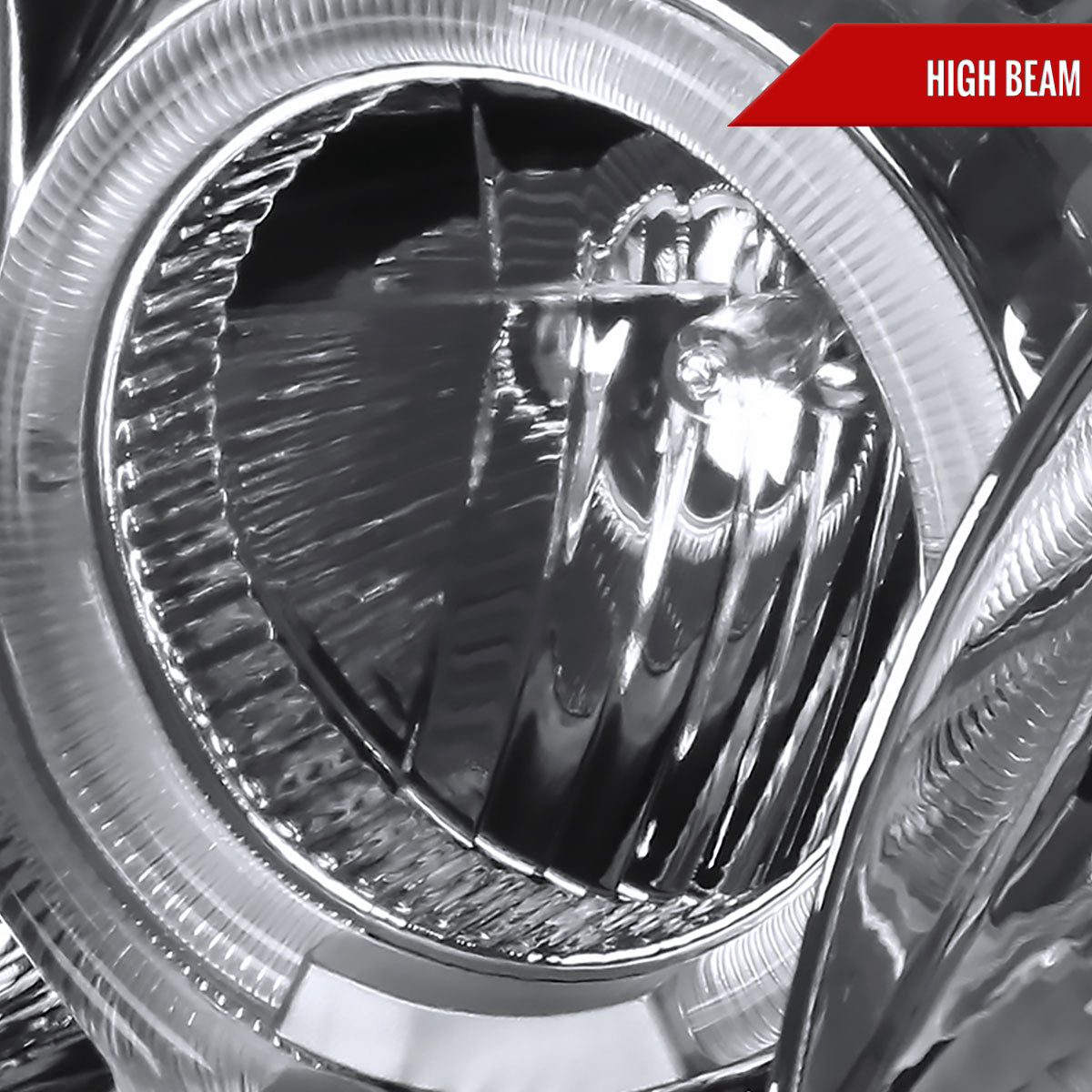 2000-2005 Mitsubishi Eclipse Dual Halo Projector Headlights w/ SMD LED Light Strip (Chrome Housing/Clear Lens)