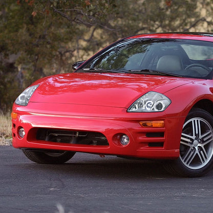2000-2005 Mitsubishi Eclipse Dual Halo Projector Headlights w/ SMD LED Light Strip (Chrome Housing/Clear Lens)
