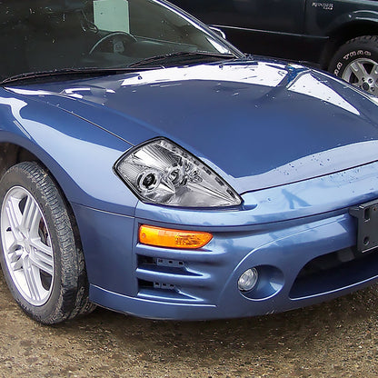 2000-2005 Mitsubishi Eclipse Dual Halo Projector Headlights w/ SMD LED Light Strip (Chrome Housing/Clear Lens)