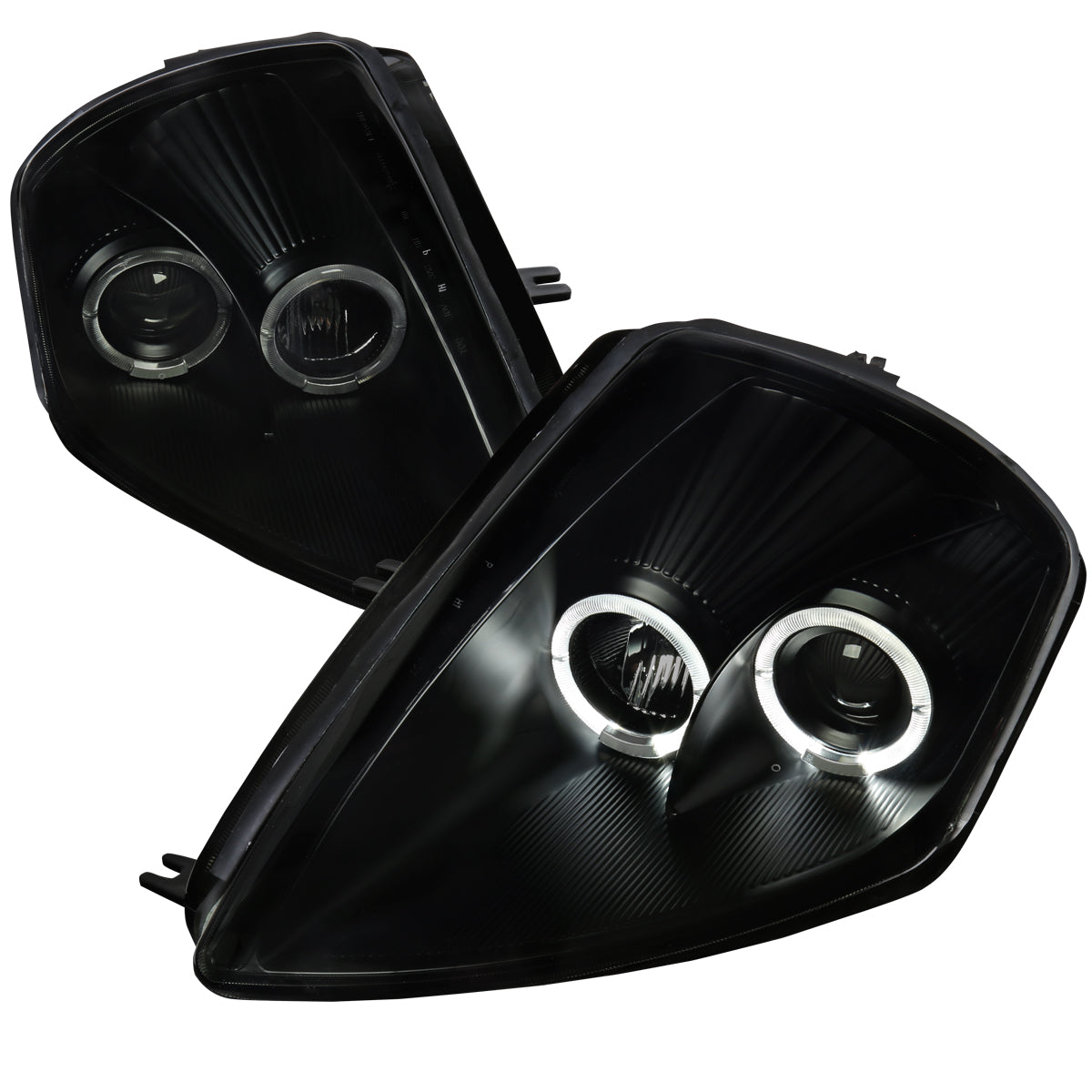 2000-2005 Mitsubishi Eclipse Dual Halo Projector Headlights (Black Housing/Smoked Lens)