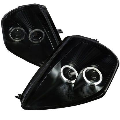 2000-2005 Mitsubishi Eclipse Dual Halo Projector Headlights (Black Housing/Smoked Lens)