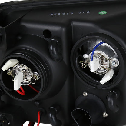1999-2004 Ford F-250/F-350/F-450/F-550/Excursion Projector Headlights w/ SMD LED Light Strip (Black Housing/Smoked Lens)