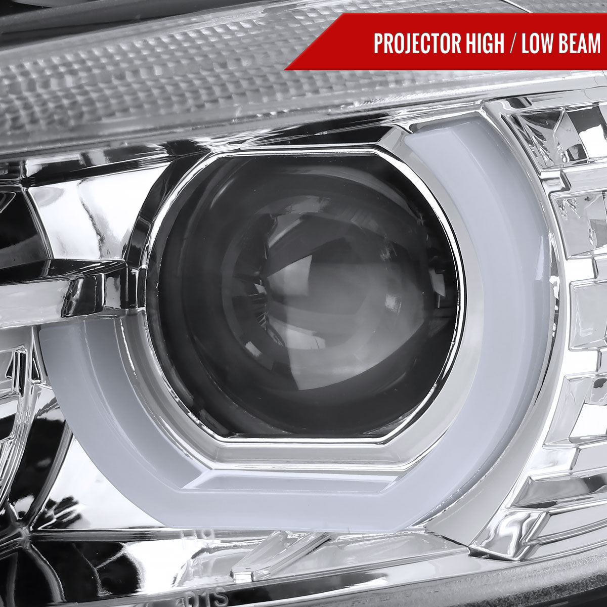 2012-2015 F30 3 Series Sedan Dual U-Bar Projector Headlights w/ LED Turn Signal Lights (Chrome Housing/Clear Lens)