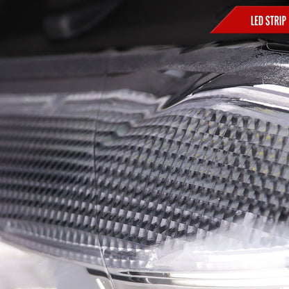 2012-2015 F30 3 Series Sedan Dual U-Bar Projector Headlights w/ LED Turn Signal Lights (Chrome Housing/Clear Lens)