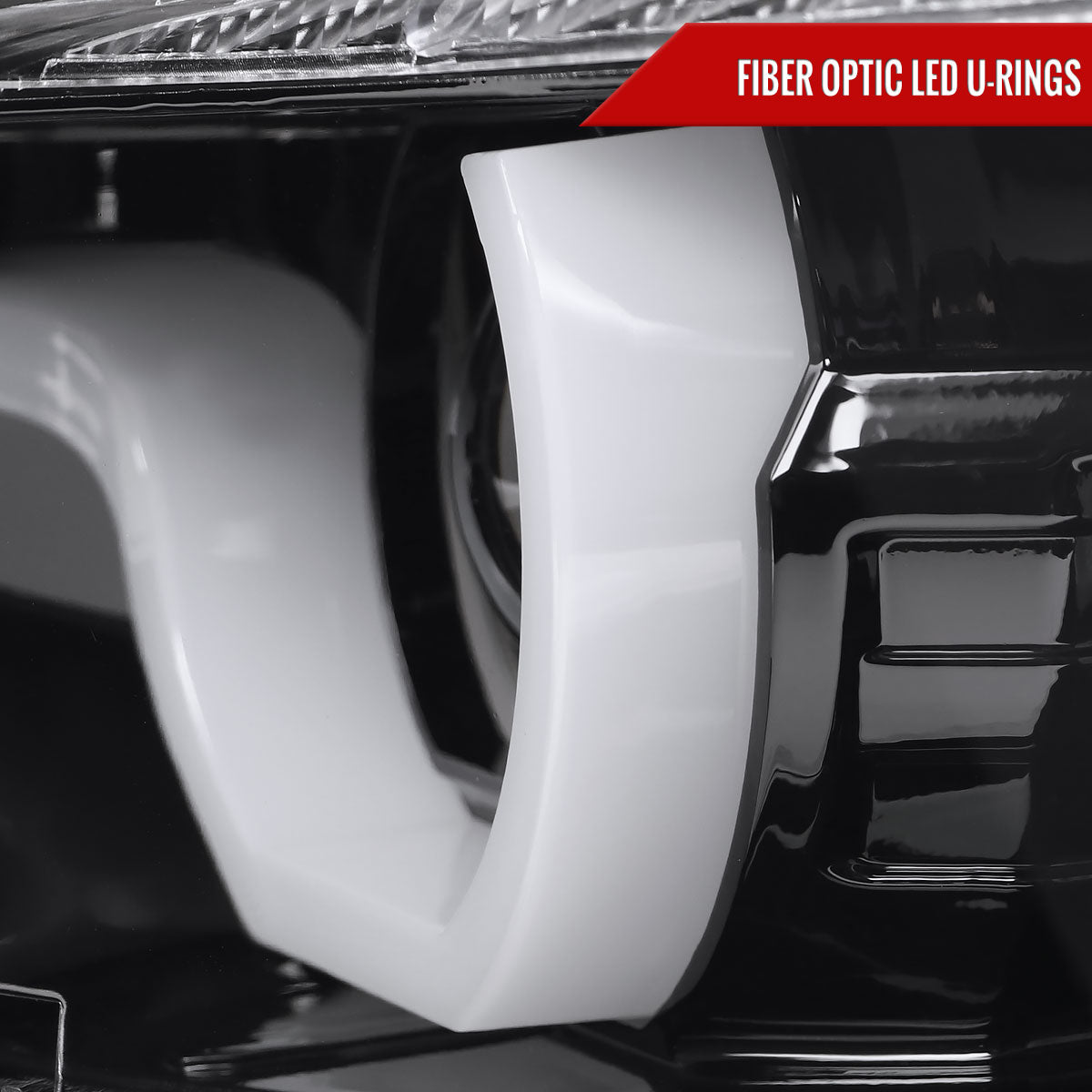 2012-2015 F30 3 Series Sedan Dual U-Bar Projector Headlights w/ LED Turn Signal Lights (Jet Black Housing/Clear Lens)