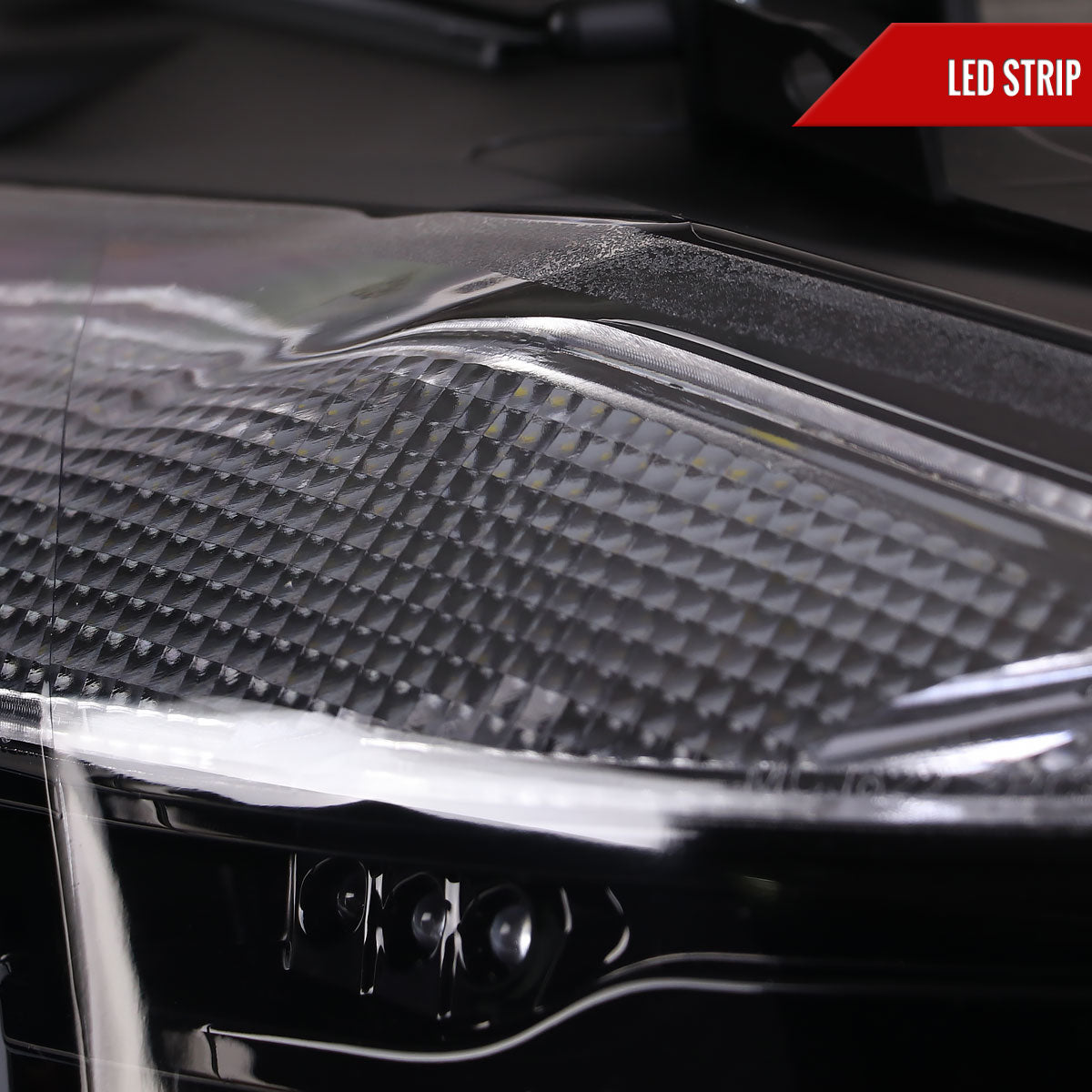 2012-2015 F30 3 Series Sedan Dual U-Bar Projector Headlights w/ LED Turn Signal Lights (Jet Black Housing/Clear Lens)