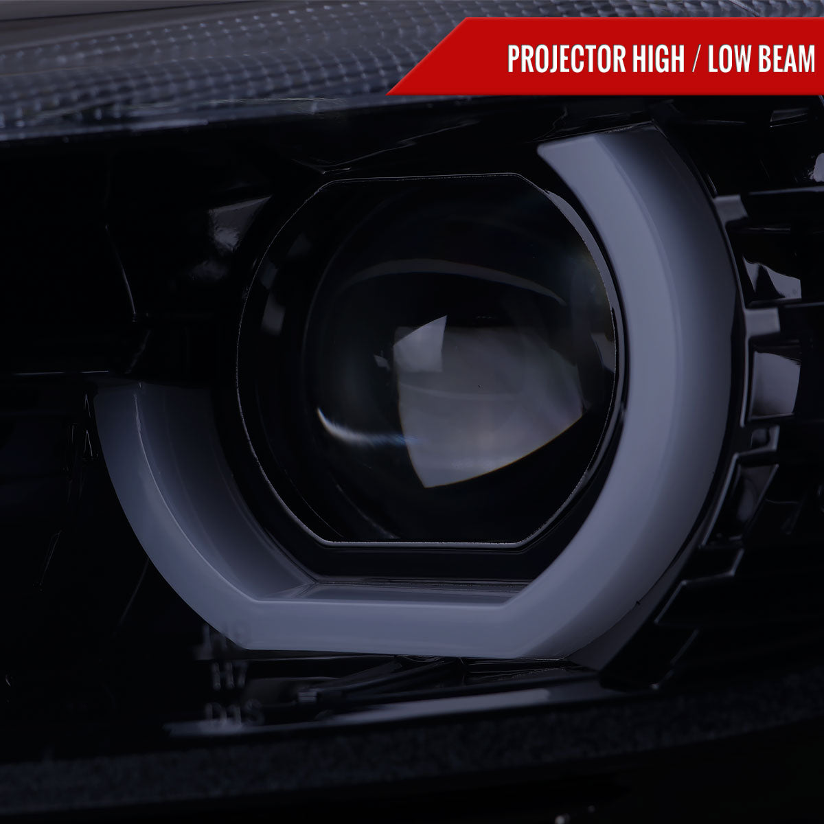 2012-2015 F30 3 Series Sedan Dual U-Bar Projector Headlights w/ LED Turn Signal Lights (Chrome Housing/Smoked Lens)