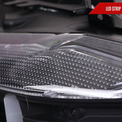 2012-2015 F30 3 Series Sedan Dual U-Bar Projector Headlights w/ LED Turn Signal Lights (Matte Black Housing/Clear Lens)