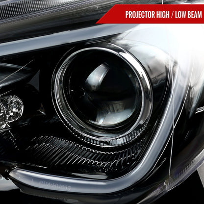2012-2017 Scion FRS/ Toyota 86 LED Bar Projector Headlights w/ LED Turn Signal Lights (Jet Black Housing/Clear Lens)