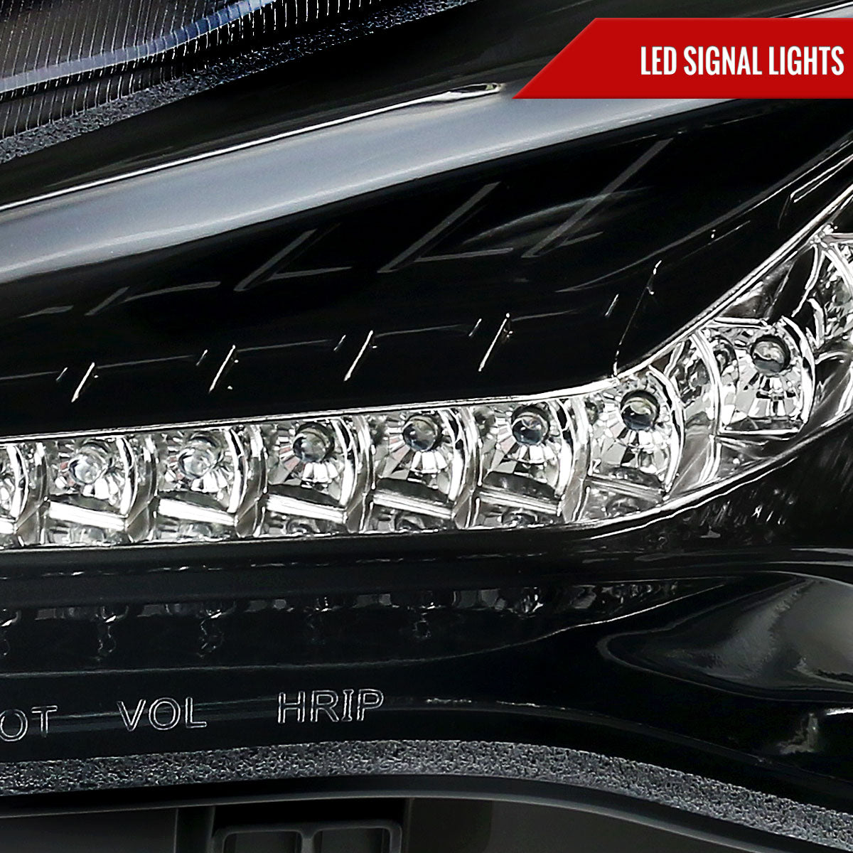 2012-2017 Scion FRS/ Toyota 86 LED Bar Projector Headlights w/ LED Turn Signal Lights (Jet Black Housing/Clear Lens)