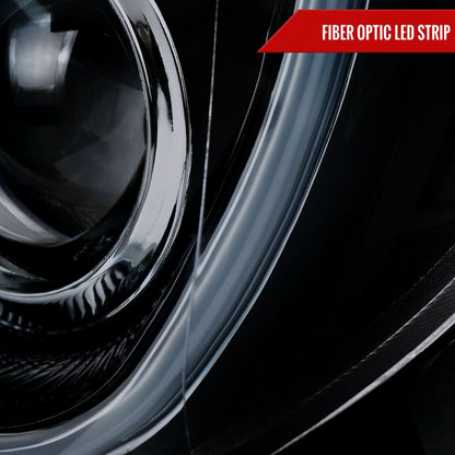 2012-2017 Toyota 86/ Scion FRS LED Bar Projector Headlights w/ LED Turn Signal Lights (Glossy Black Housing/Smoked Lens)