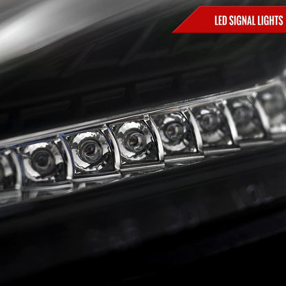 2012-2017 Scion FRS/ Toyota 86 LED Bar Projector Headlights w/ LED Turn Signal Lights (Matte Black Housing/Clear Lens)