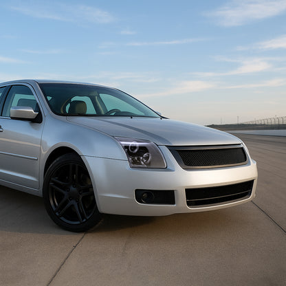 2006-2009 Ford Fusion Dual Halo Projector Headlights (Matte Black Housing/Clear Lens)
