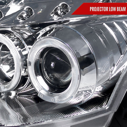 2003-2007 Infiniti G35 Coupe Dual Halo Projector Headlights (Chrome Housing/Clear Lens)