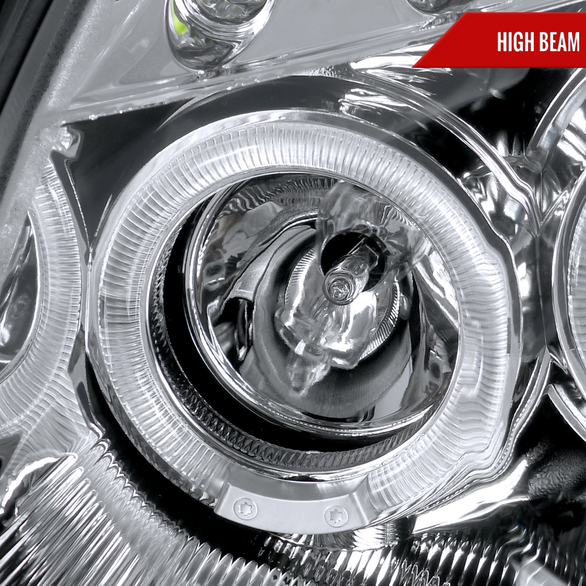 2003-2007 Infiniti G35 Coupe Dual Halo Projector Headlights (Chrome Housing/Clear Lens)