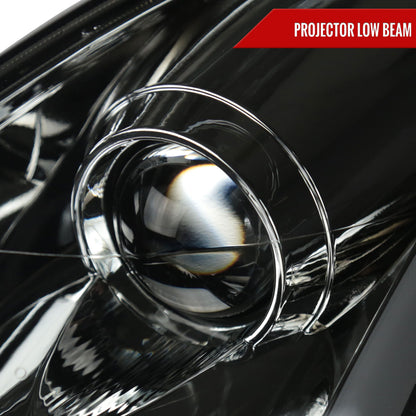 2003-2007 Infiniti G35 Coupe LED Bar Projector Headlights w/ Sequential Turn Signals (Chrome Housing/Smoked Lens)