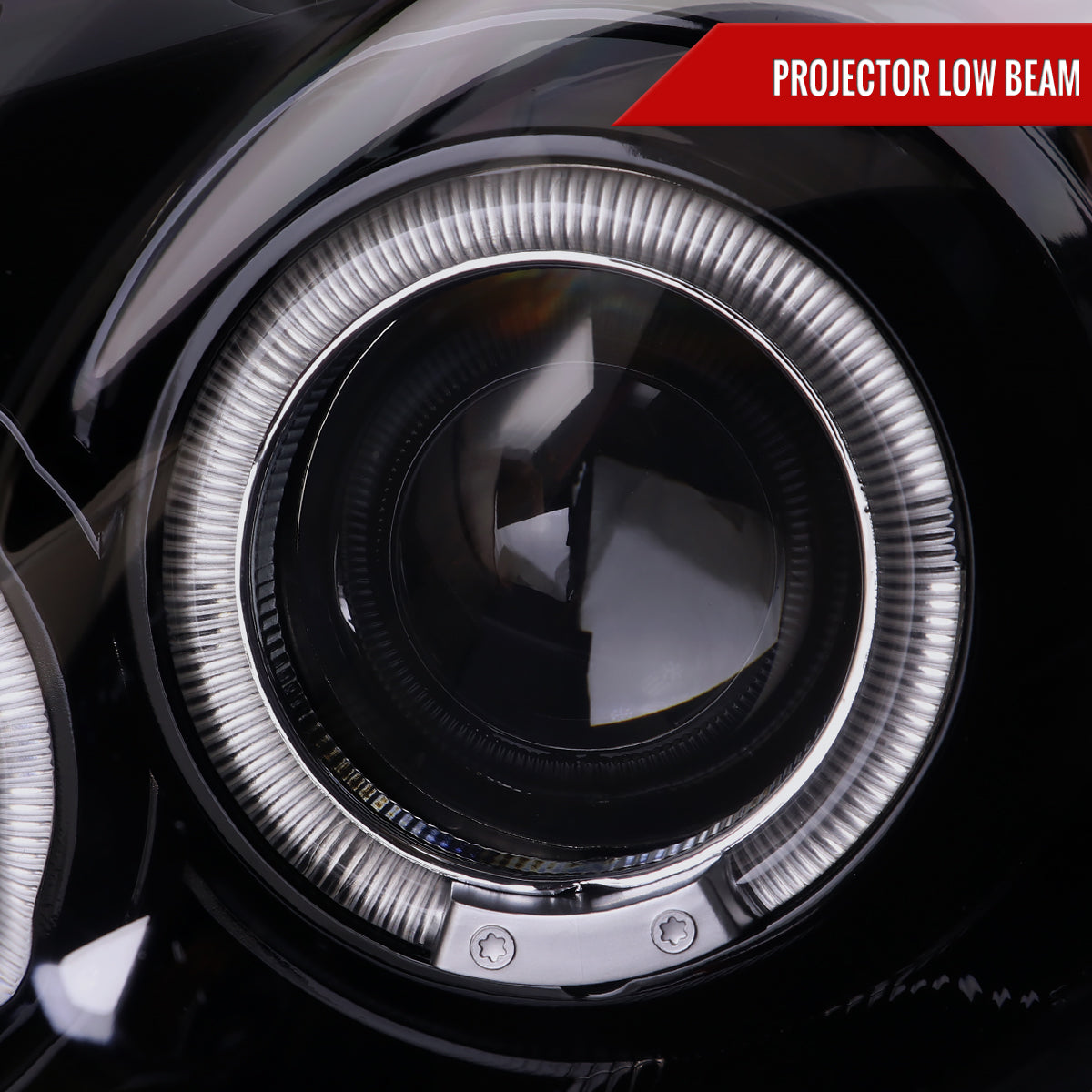 2003-2007 Infiniti G35 Coupe Dual Halo Projector Headlights (Glossy Black Housing/Smoked Lens)