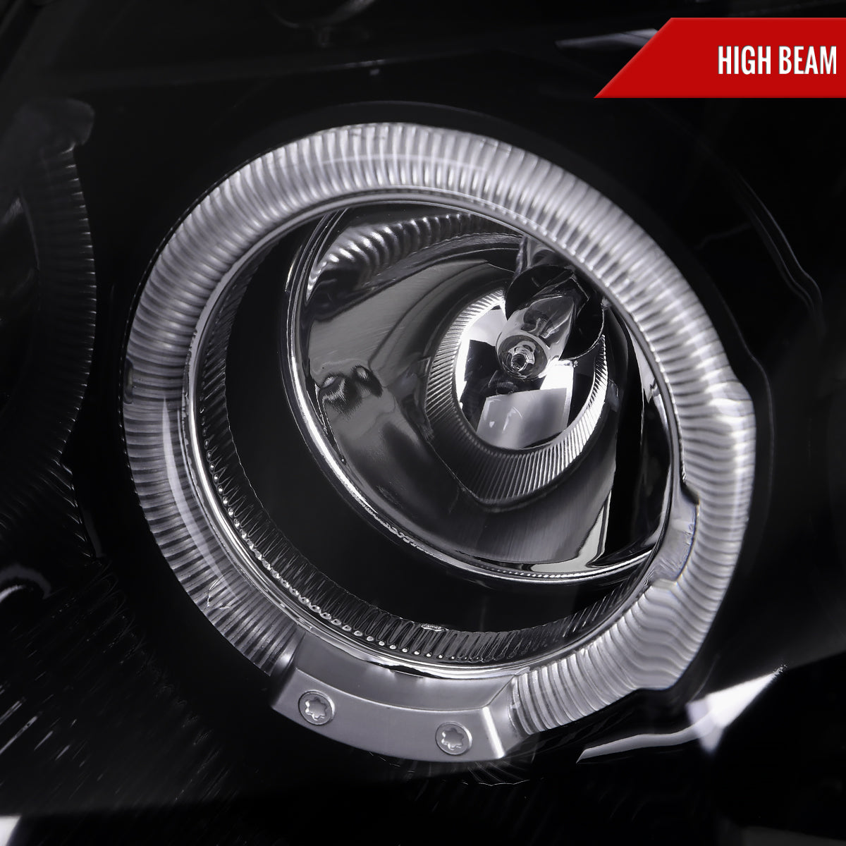 2003-2007 Infiniti G35 Coupe Dual Halo Projector Headlights (Glossy Black Housing/Smoked Lens)